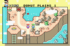 Fall in Donut Plains, from Super Mario World: Super Mario Advance 2