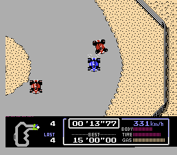 Screenshot of Circuit-4 from Famicom Grand Prix: F1 Race