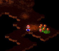 Eighth Mushroom/Amanita in Forest Maze of Super Mario RPG: Legend of the Seven Stars.