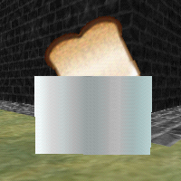 A bread containing messages from Mario Artist: Polygon Studio