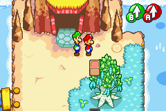 Bean spot in Hoohoo Mountain Base, in Mario & Luigi: Superstar Saga.