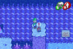 Hidden bean spot in Oho Ocean Seabed, in Mario & Luigi: Superstar Saga.