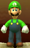 Luigi as viewed in the Character Museum from Mario Party: Star Rush