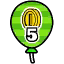 5-coin Coin Balloon