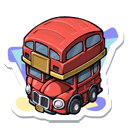 Sticker of a double-decker bus from Mario & Sonic at the London 2012 Olympic Games