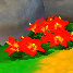 Squared screenshot of flowers from Super Mario 3D Land.