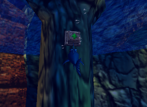 A setup for a Golden Banana for Donkey Kong in Gloomy Galleon.