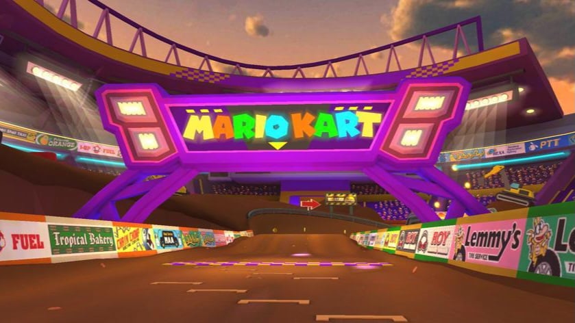 File:MKT GCN Waluigi Stadium starting line.jpg - Super Mario Wiki, the ...