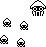 Sprite of a Scattering Blooper from Super Mario Bros. 3.