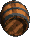 Sprite of a rolling barrel from Donkey Kong Country 2: Diddy's Kong Quest and Donkey Kong Country 3: Dixie Kong's Double Trouble!