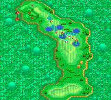 Hole 13 of the Mushroom Course from Mario Golf: Advance Tour