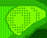 The green from Hole 2 of the Marion Club from the Game Boy Color Mario Golf