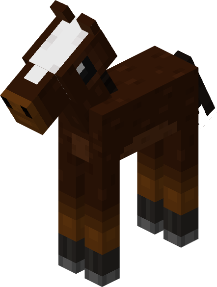 File:Minecraft Mario Mash-Up Horse Darkbrown Baby Render.png