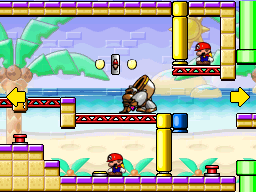 A screenshot of Room 2-6 from Mario vs. Donkey Kong 2: March of the Minis.