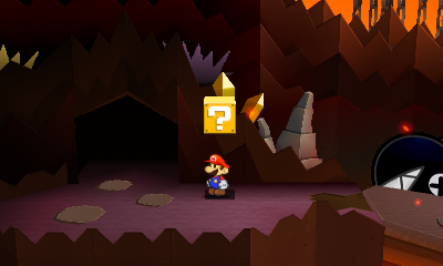 Third ? Block in Rumble Volcano of Paper Mario: Sticker Star.