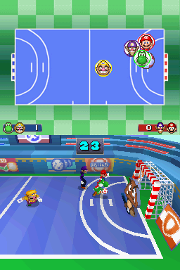 Gameplay of Shorty Scorers in Mario Party DS.