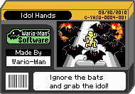 The shelf cover for one of Wario-Man's microgames in WarioWare: D.I.Y.