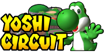 The logo for Yoshi Circuit, from Mario Kart Double Dash!!.