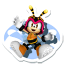 Sticker of Charmy Bee from Mario & Sonic at the London 2012 Olympic Games