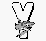 The letter Y, from the Game Boy Printer letters in Donkey Kong Country (Game Boy Color), featuring a Chomps