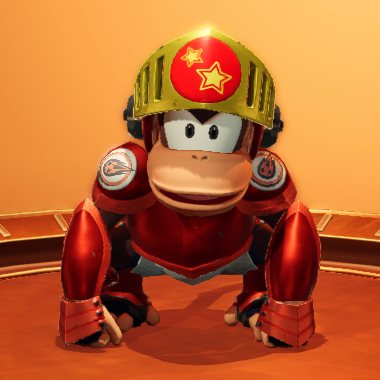 File:Diddy Kong (Knight Gear) - Mario Strikers Battle League.png