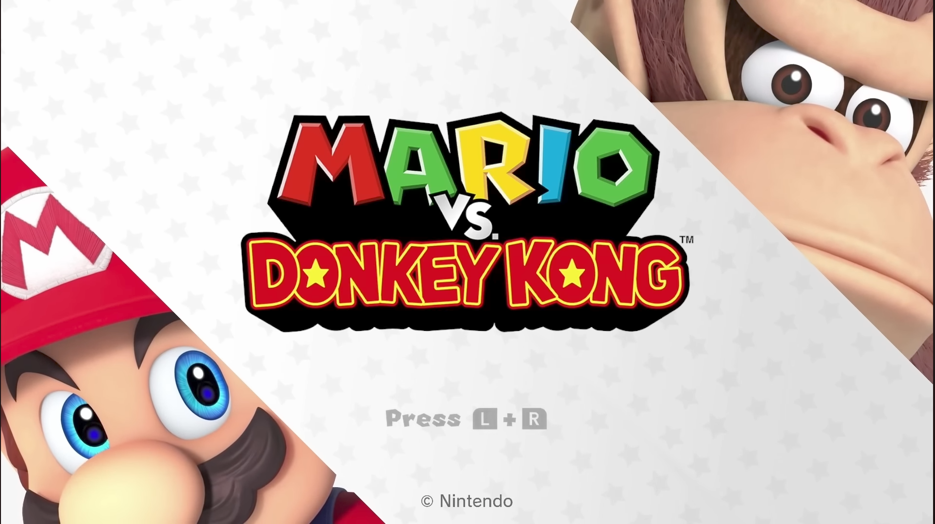 Mario vs Donkey Kong remake title screen