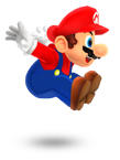 Mario performing a Long Jump