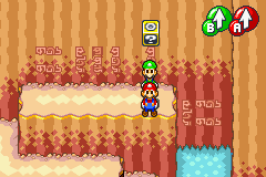 Fourth Block in Hoohoo Mountain of Mario & Luigi: Superstar Saga.