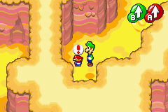 Hidden bean spot in Teehee Valley, in Mario & Luigi: Superstar Saga.
