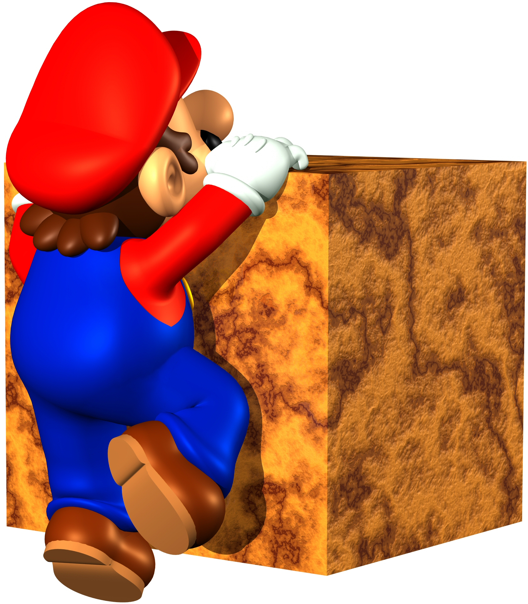 File:Mario climbing on a Block SM64 artwork.jpg - Super Mario Wiki, the ...