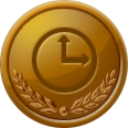 A bronze Time Attack medal in New Super Mario Bros. U