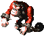 Battle idle animation of a Guerrilla from Super Mario RPG: Legend of the Seven Stars