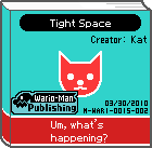 The shelf cover of one of Kat's comics from WarioWare: D.I.Y. Showcase.