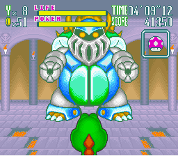 Bowser in his armored form in Yoshi's Safari.