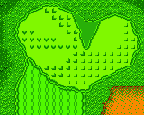 The green from Hole 12 of the Marion Club from the Game Boy Color Mario Golf