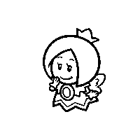 Thinking Sprixie Princess Stamp from Super Mario 3D World.