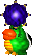 Sprite of a Gabon from Yoshi's Story