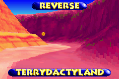 Screenshot of a track opening in the 2004 voxel engine build of Banjo-Pilot, for comparison with Diddy Kong Pilot's 2003 build