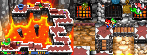 Location of the fourth beanhole in Bowser's Castle