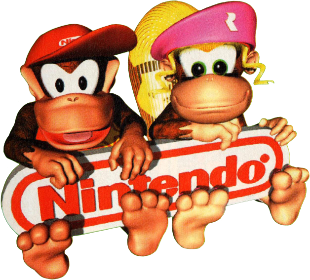 File:DKC2 Diddy Dixie Nintendo Logo.png