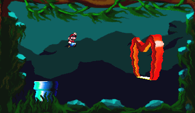 Mario in the level Swamp 2.