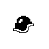A Buzzy Beetle shell helmet Miiverse stamp from Super Mario Maker