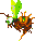 Sprite of an orange Zinger from Donkey Kong Country for Game Boy Advance