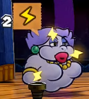 An Electrified Flurrie, as seen in Paper Mario: The Thousand-Year Door (Nintendo Switch).