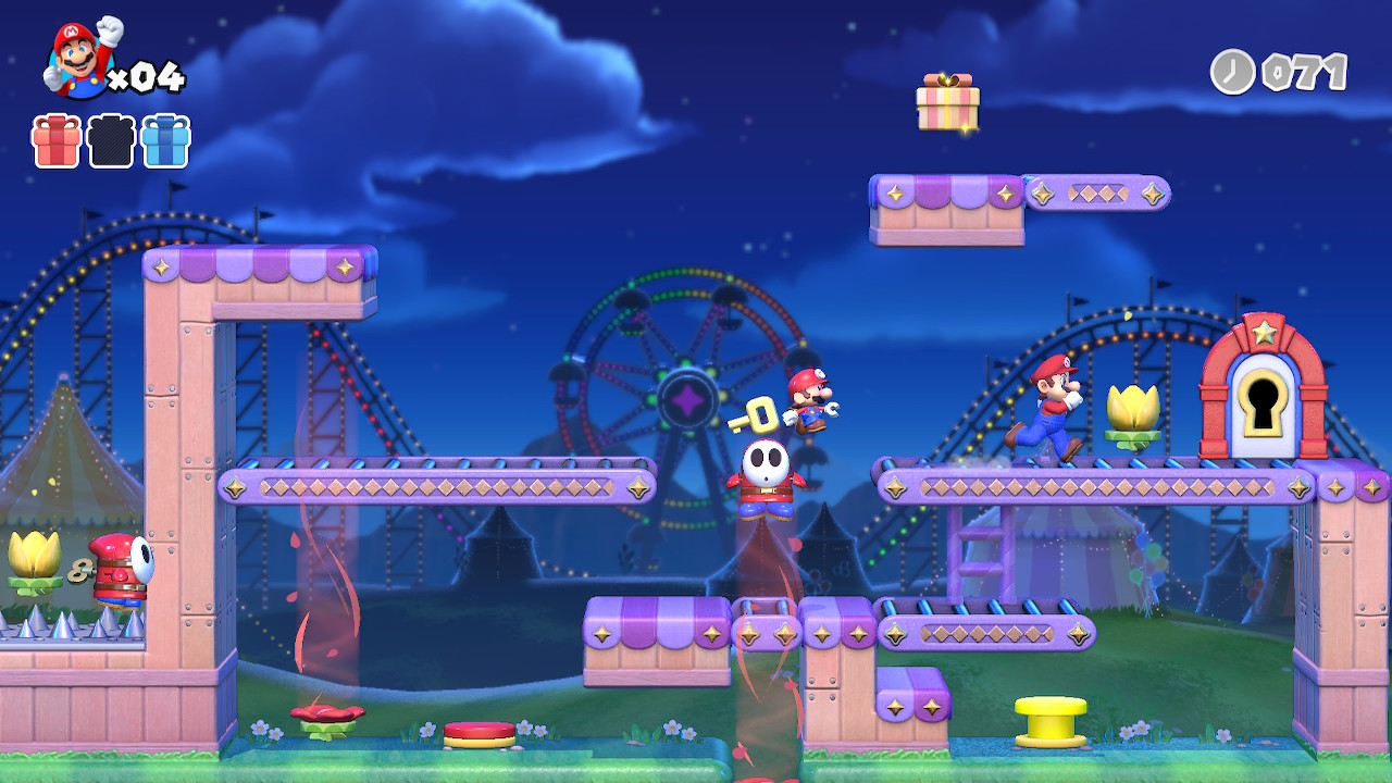 Mario vs Donkey Kong remake product screenshot with nighttime level