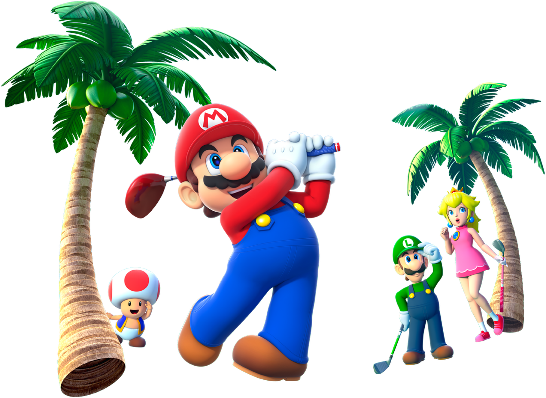Mario, Luigi, Peach and Toad