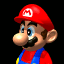 Animated GIF of Mario from the character select screen in Mario Kart 64.