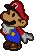 Paper Mario thinking in Paper Mario.