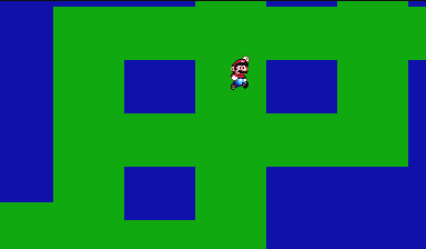 Mario in the level Land o' Plaid 1.