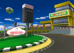 The icon for Luigi Circuit, from Mario Kart Double Dash!!
